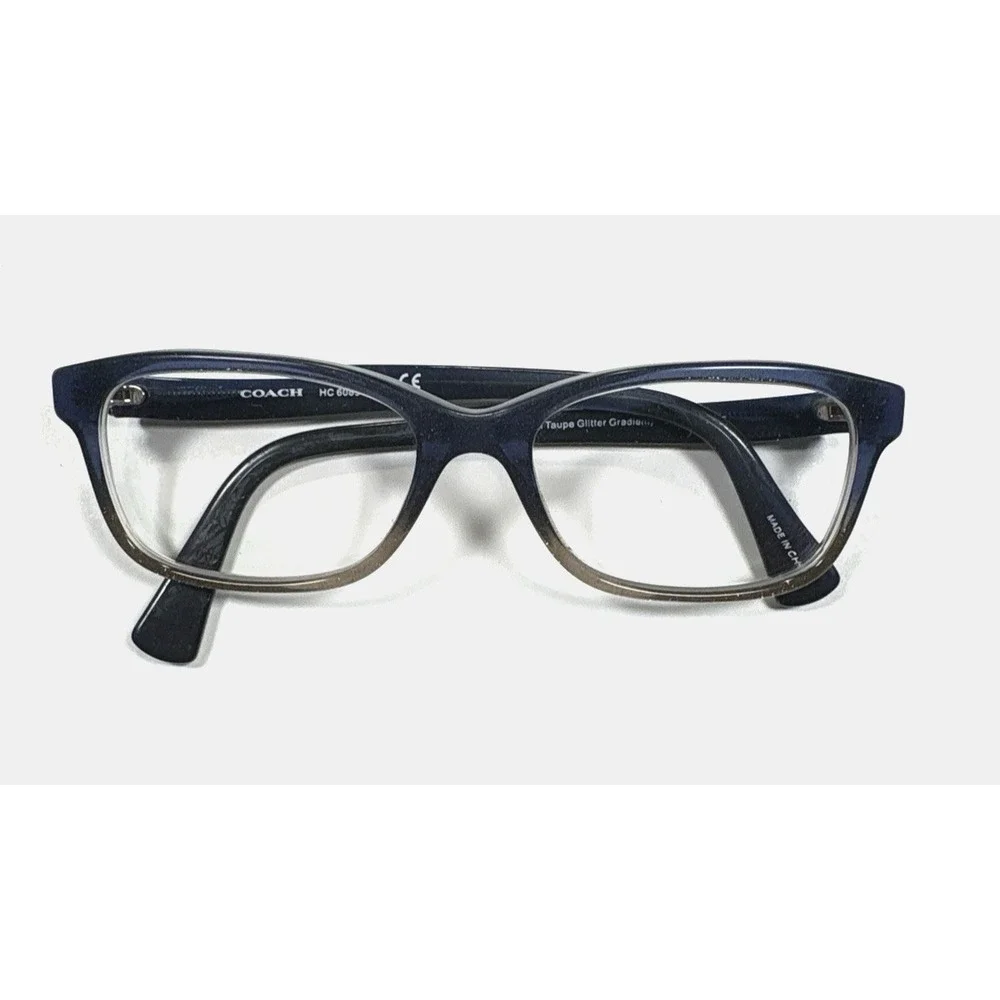 COACH Eyeglasses Frame HC6089 5474 Denim‎ Taupe Blue Glitter 49-16-135 H19867